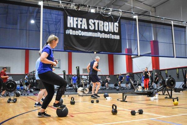 HFFA Strong: 45-minute high-intensity class which focuses on strength, endurance, and overall physical capability.