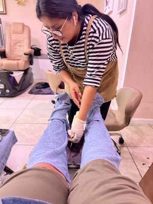 Getting the delux pedicure is definitely worth it!