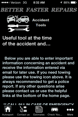 Helpful resources like Accident Tools can be found in our app. Available for iOS and Android