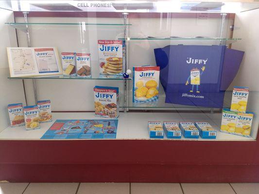 Nice display for Jiffy Mix.