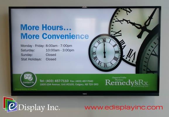 E Display Waiting Room Digital Signage