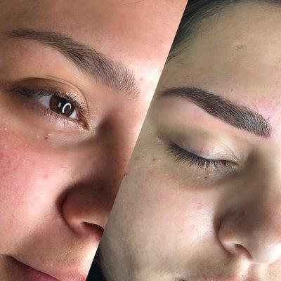 Microblading by Aprul. Before and after results!