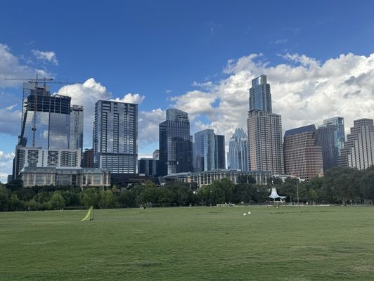 Park,buildings,soccer