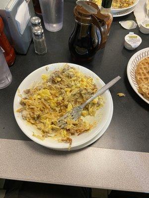 Sausage Egg & Cheese Hashbrown Bowl