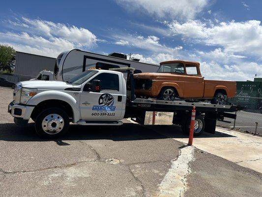 Classic towing.