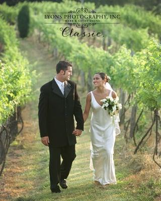 Classic couple shot on the wedding day at the Vinkolet.