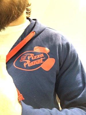 Got a dope toy story pizza planet hoodie!