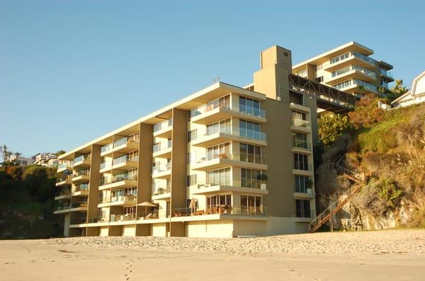 Ocean front condos on the sand