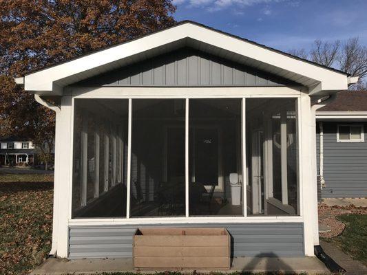 Screened porch update