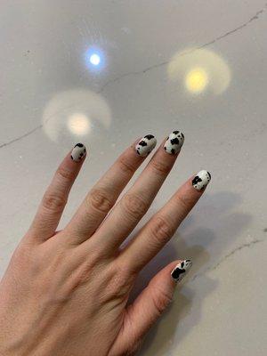 Cow print nails