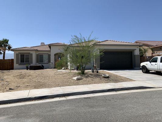 They did the whole exterior, in a week that was extremely hot. I appreciated it greatly. Now we can move on to Landscaping the front!