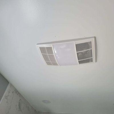 Newly installed bathroom vent