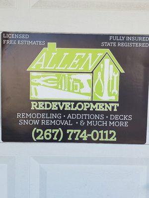 Allen Redevelopment LLC.
Home Remodeling.