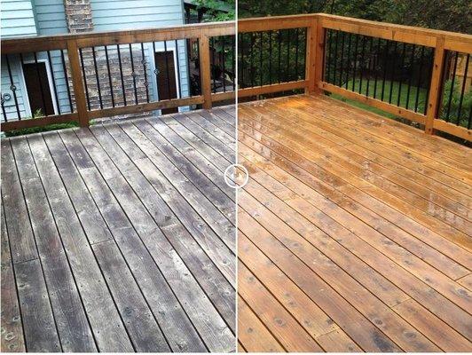 Before and After Wood Deck