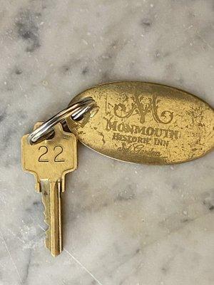 The rooms have actual keys.