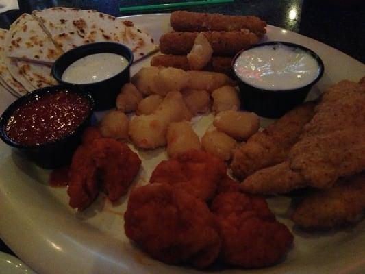 Appetizer sampler. 4 out of 10