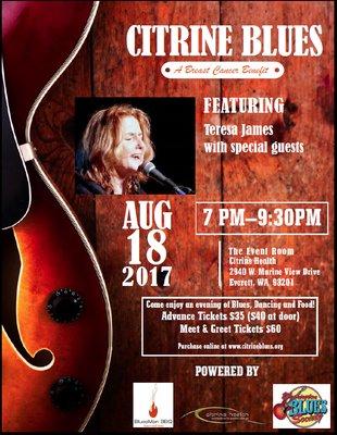 Citrine Blues with Teresa James Aug. 18th