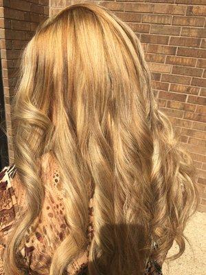 Balayage and baby highlights with personalized tones