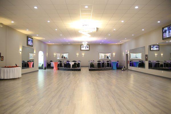 Elegance Ballroom's expansive large dance floor gives you room to dance the night away.