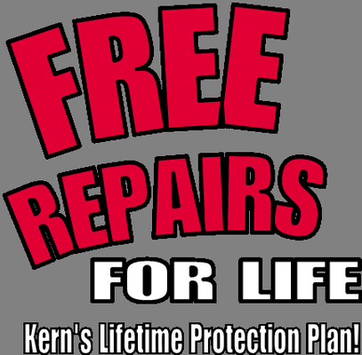 Ask how you can get free repairs for life!