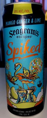 Seagram's Escapes Mango Ginger Lime Spiked 23.5floz Can $3.00 (07/13/23). @WebsterLiquor #JerseyCity @SeagramsEscape #DrinkPorn