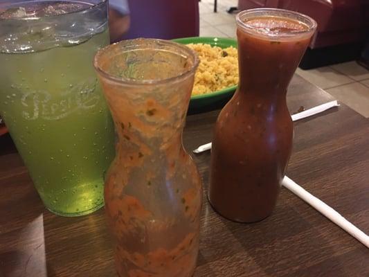 Probably my favorite thing about the place is these salsa bottles.