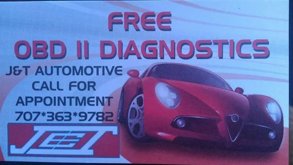 J & T Automotive provides mobile auto repair and maintenance! Licensed & Insured! Family owned and operated! Call us @ ( 707 ) 363-9782