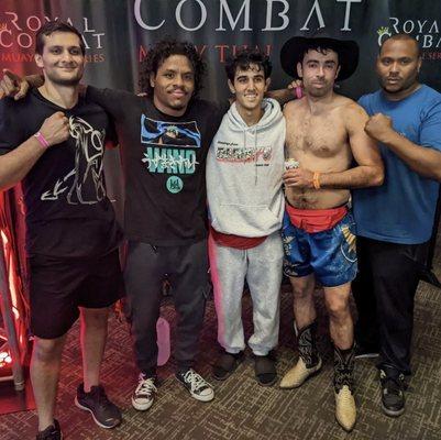 Me and my team after my fight.