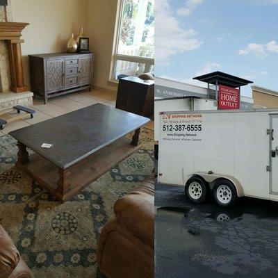 A customer called us to deliver this beautiful coffee table to their house in Lago Vista