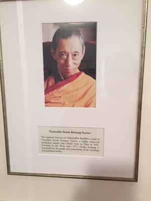 The spiritual director is venerable Geshe Kelsang Gyatso.