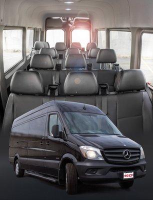 Sprinter van 12-14pax Providing Mini Buses, Charter Bus Rental, Mini coaches,Reliable shuttle Transportation to Corporate Events