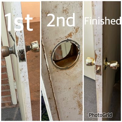 Replaced door knob for a customer and he was satisfied