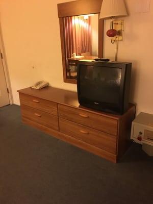 Child size dressers with old-fashioned TV