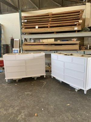 Custom curved bathroom vanity with inset drawers & false drawers (Door)!