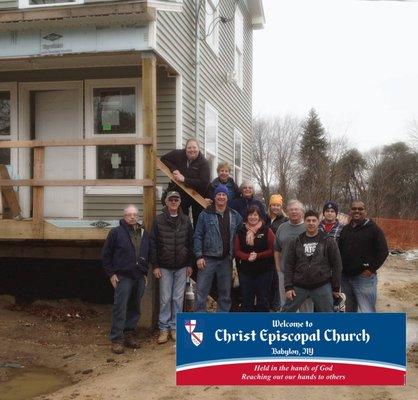 Christ Episcopal Church sponsors 2-3 Habitat for Humanity Build Days per year.