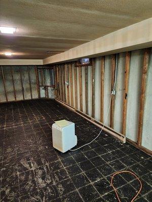 Basement remodel before