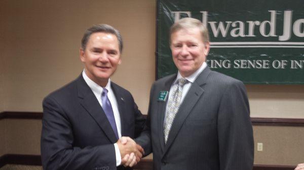 Colon Knight, financial advisor in Summerfield,  NC and Jim Weddle, Managing Partner, Edward Jones.