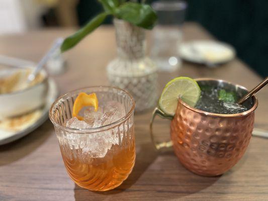 Old Fashioned and Mediterranean Mule