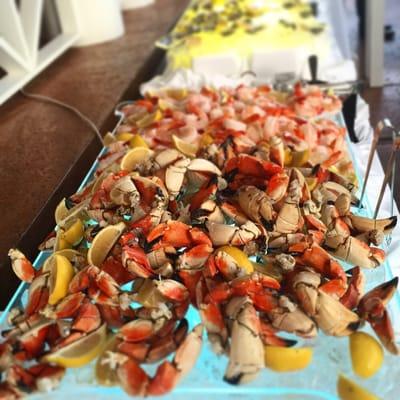 Seafood bar at wedding