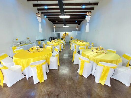 Venue decor for any special occasion or celebration. Ask about our decor packages