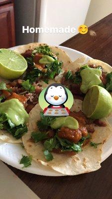 Tacos were delicious enough to point where penguin approves of it. Lol.