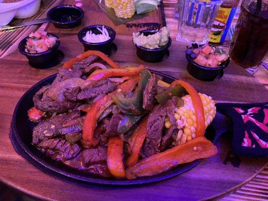 Steak fajitas