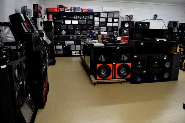 Our Car Audio Room. Great Selection & Prices!