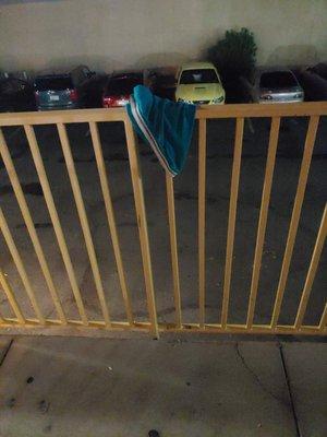 I was greeted with dirty men's underwear on the balcony in front of my front door.