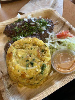 Mofongo With Skirt Steak