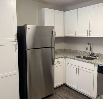 Remodeled kitchen with upgraded cabinetry.