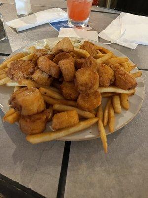 Fried scallops