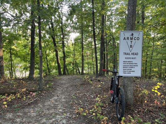 Beginning of the MTB trail ***near Pavilion #9***