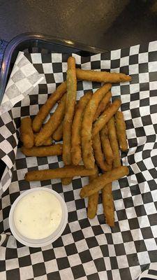 Fried Green beans and Hot Beef , you gotta have these !!