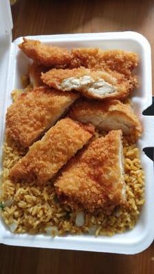 Fried Boneless Chicken w/ Fried Rice